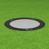akrobat black round inground trampoline on grass, Flat In-Ground Trampoline,