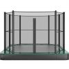 14 foot by 10 foot green inground trampoline with enclosure, 10ft x 6ft in-ground trampoline enclosure, 11ft x 8ft in-ground trampoline enclosure, 14ft x 10ft in-ground trampoline enclosure,