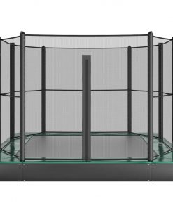 14 foot by 10 foot green inground trampoline with enclosure, 10ft x 6ft in-ground trampoline enclosure, 11ft x 8ft in-ground trampoline enclosure, 14ft x 10ft in-ground trampoline enclosure,