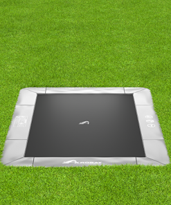 Worlds Best Trampolines 15 gray rectangular inground trampoline