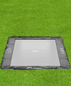11ft x 8ft Akrobat Primus Flat In-Ground Trampoline - Black  (Black Pad with Grey Jump Mat)