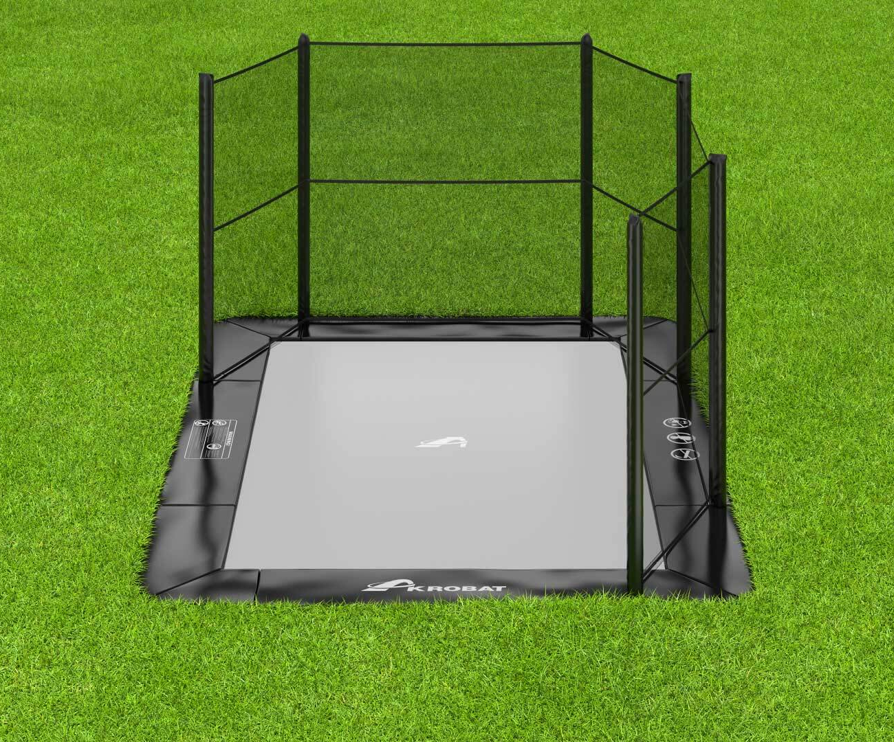 14ft x10ft Akrobat In-Ground Trampoline Corner Enclosure 1 14x10 corner net, Trampoline Corner Enclosure,