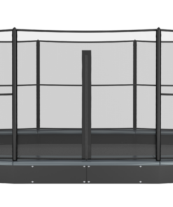 17 foot by 10 foot all black in ground trampoline with enclosure, In-Ground Trampoline Enclosure,