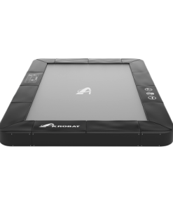 10ft x 6ft Akrobat Primus Flat In-Ground Trampoline - Black Pad with Gray Jump Mat 9 10 foot by 6 foot black inground trampoline