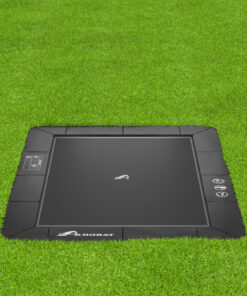 Worlds Best Trampolines 21 11 foot by 8 foot all black rectangular inground trampoline, In-ground Trampoline,