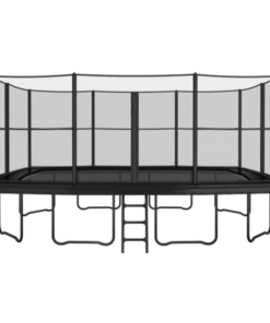 17ft x 10ft all black above ground trampoline