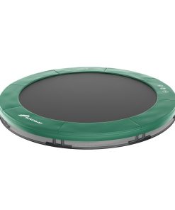 Round in-ground trampoline - green