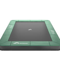 10 foot by 6 foot green inground trampoline