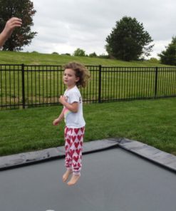 Alternative view of 10ft x 6ft Akrobat Primus Flat In-Ground Trampoline - Black Pad with Black Jump Mat Special Edition