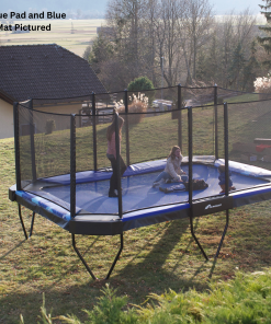 Alternative view of 14ft x 10ft  XCITYX  Akrobat Above Ground Trampoline - Blue Graphic Pad and Black Jump Mat