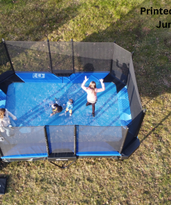 XCITYX 17ft x 12ft Akrobat Above Ground Trampoline - Printed Blue Pad and Blue Jump Mat 7 Untitled design