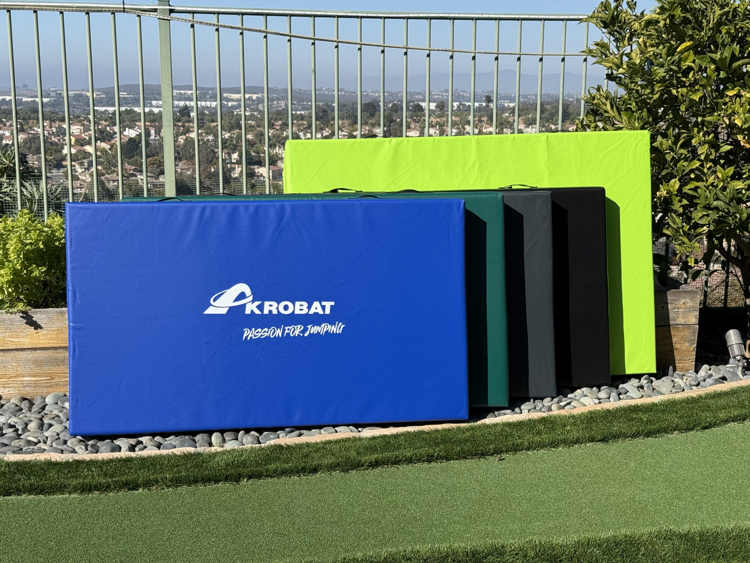 How Much Weight Can a Trampoline Hold? Actual Numbers (Static & Dynamic) 3 AkrobatUSA Landing Mat - Small Black Landing Mat