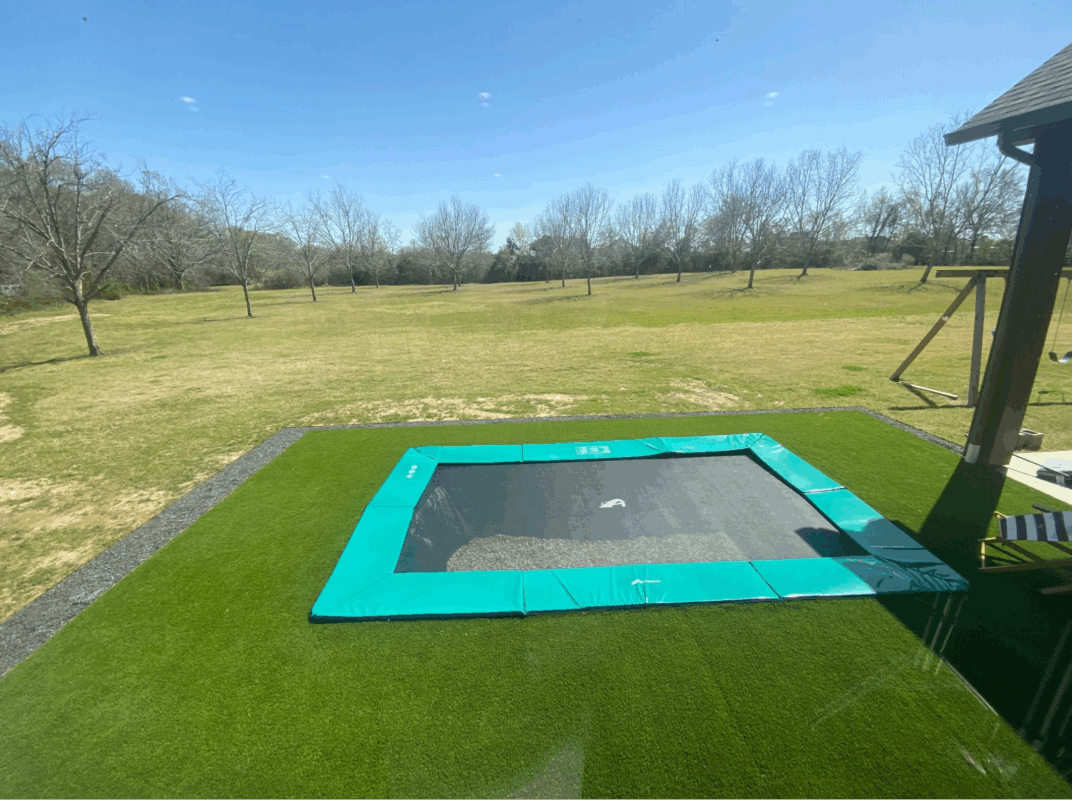 where to put trampoline in yard