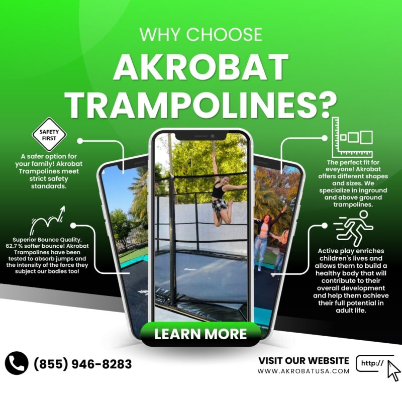 16 Fun & Creative Things To Do Alone on a Trampoline 8 why choose akrobat trampolines