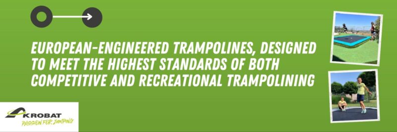 Trampoline Rules: Competitive & Backyard Explained 2 european designed trampolines banner
