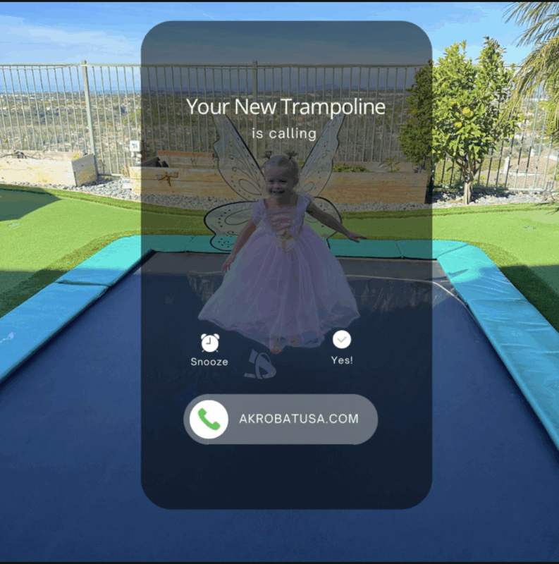 your new trampoline is calling