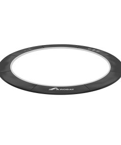 Alternative view of 12ft Round Akrobat Primus Flat In-Ground Trampoline - Special Edition (Black Pad with Black Jump Mat)