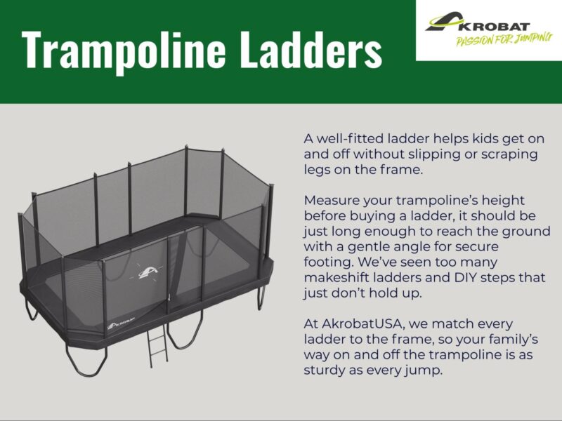 Trampoline Parts Explained | Akrobat 8 trampoline ladders