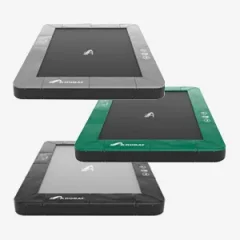 Three tablets in various colors positioned against a white backdrop, emphasizing their unique appearances and vibrant tones.